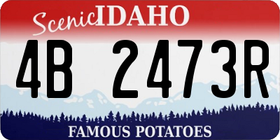ID license plate 4B2473R