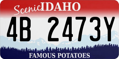 ID license plate 4B2473Y