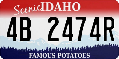 ID license plate 4B2474R