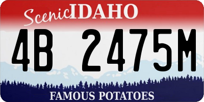 ID license plate 4B2475M