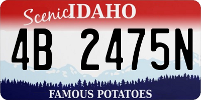 ID license plate 4B2475N