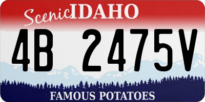 ID license plate 4B2475V