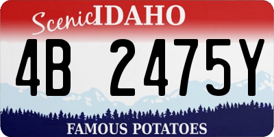 ID license plate 4B2475Y
