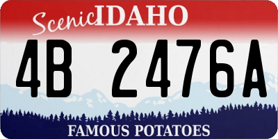 ID license plate 4B2476A