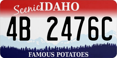 ID license plate 4B2476C