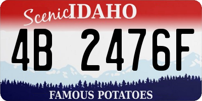 ID license plate 4B2476F