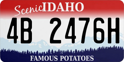 ID license plate 4B2476H