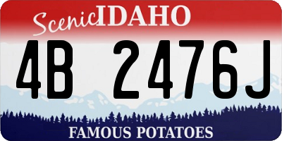 ID license plate 4B2476J