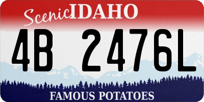 ID license plate 4B2476L