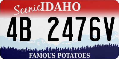 ID license plate 4B2476V