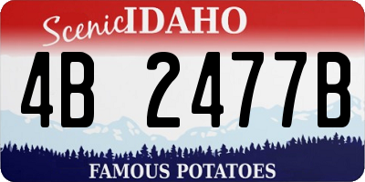 ID license plate 4B2477B