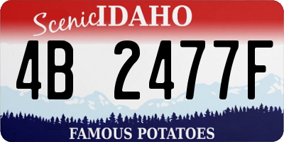 ID license plate 4B2477F