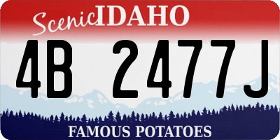 ID license plate 4B2477J