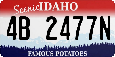 ID license plate 4B2477N