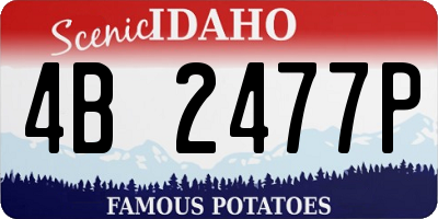 ID license plate 4B2477P