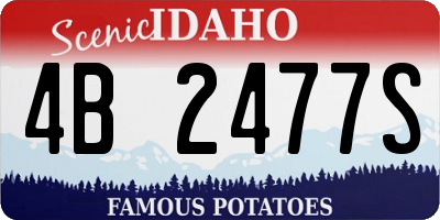 ID license plate 4B2477S