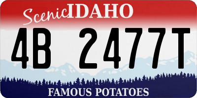 ID license plate 4B2477T