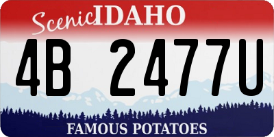ID license plate 4B2477U