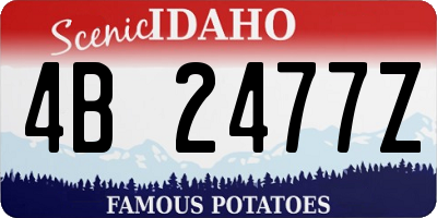 ID license plate 4B2477Z