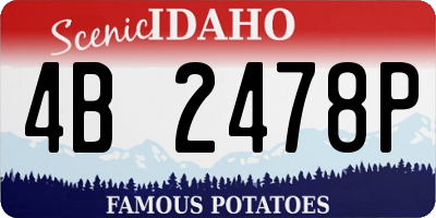 ID license plate 4B2478P