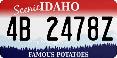 ID license plate 4B2478Z