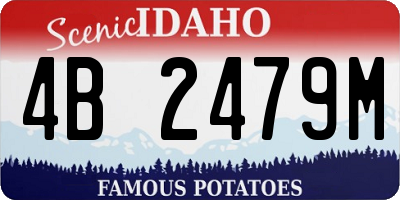 ID license plate 4B2479M