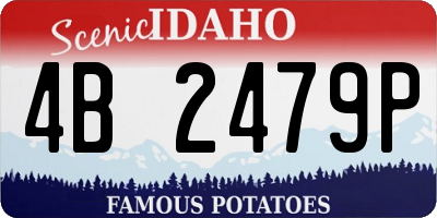 ID license plate 4B2479P