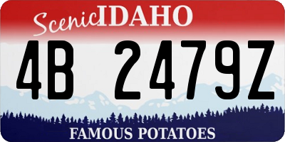 ID license plate 4B2479Z