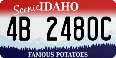 ID license plate 4B2480C