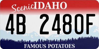 ID license plate 4B2480F