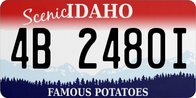 ID license plate 4B2480I