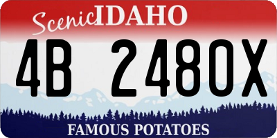 ID license plate 4B2480X