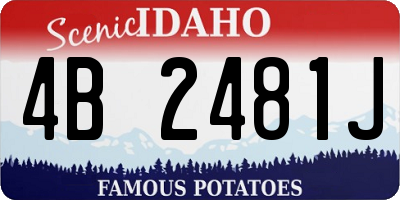 ID license plate 4B2481J