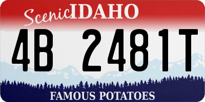 ID license plate 4B2481T