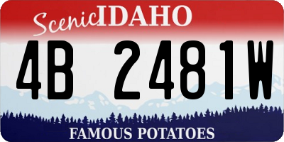 ID license plate 4B2481W