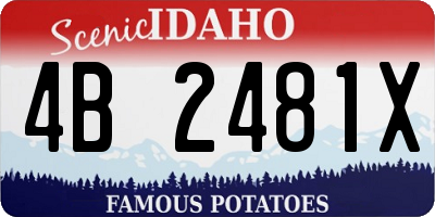 ID license plate 4B2481X