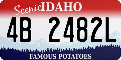 ID license plate 4B2482L