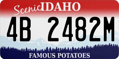 ID license plate 4B2482M