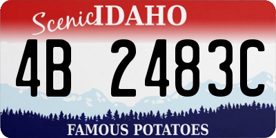 ID license plate 4B2483C