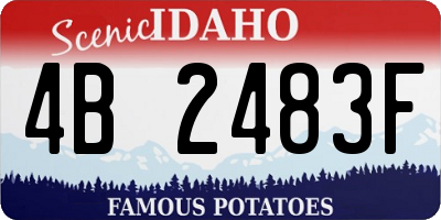 ID license plate 4B2483F