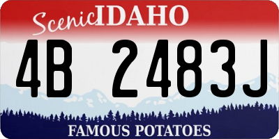 ID license plate 4B2483J