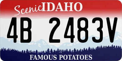 ID license plate 4B2483V