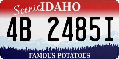 ID license plate 4B2485I