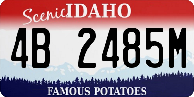 ID license plate 4B2485M