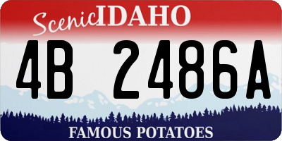 ID license plate 4B2486A