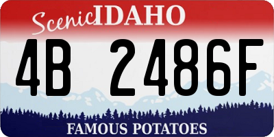 ID license plate 4B2486F