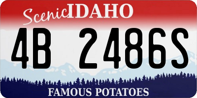 ID license plate 4B2486S