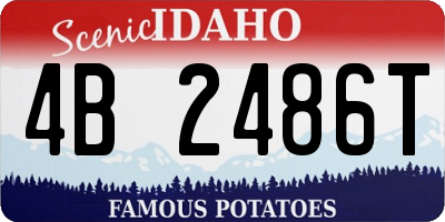 ID license plate 4B2486T
