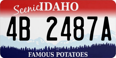 ID license plate 4B2487A