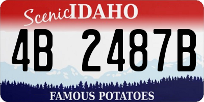 ID license plate 4B2487B